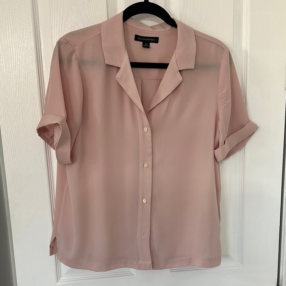 Banana Republic Light Pink Button-Down Shirt